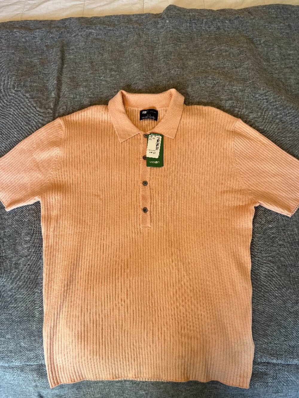 Men's Merino Wool knitted top. Size: Large. Short Sleeve. Retail:$99+tax